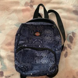 Denim Blue Paisley Mini Backpack